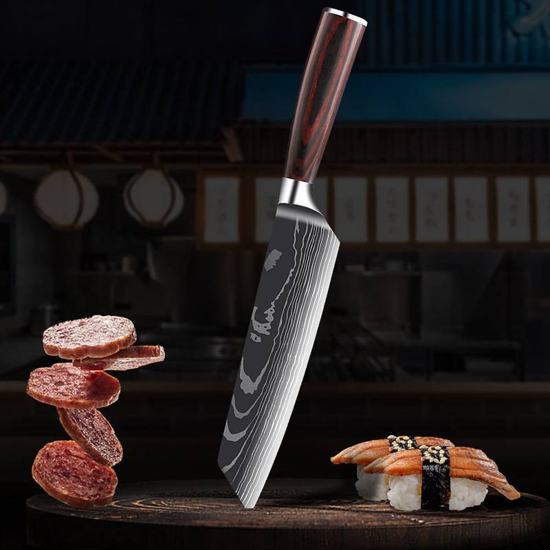 Stainless Steel Chef's Knife Damascus Knife Multifunctional Kitchen Knife Slicing Knife Vegetable Knife Ticking Meat Knife For Restaurant Use