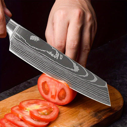 Stainless Steel Chef's Knife Damascus Knife Multifunctional Kitchen Knife Slicing Knife Vegetable Knife Ticking Meat Knife For Restaurant Use