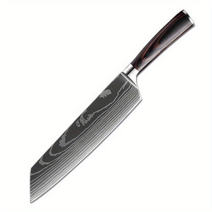 Stainless Steel Chef's Knife Damascus Knife Multifunctional Kitchen Knife Slicing Knife Vegetable Knife Ticking Meat Knife For Restaurant Use