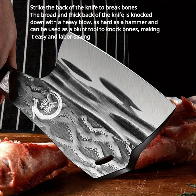 90 Degrees 5.91inch Forged Thickened Chopping Bone Special Knife Heavy Duty Butcher Chopping Big Bone Knife Chopping Bone Knife Chopping Knife For Restaurant