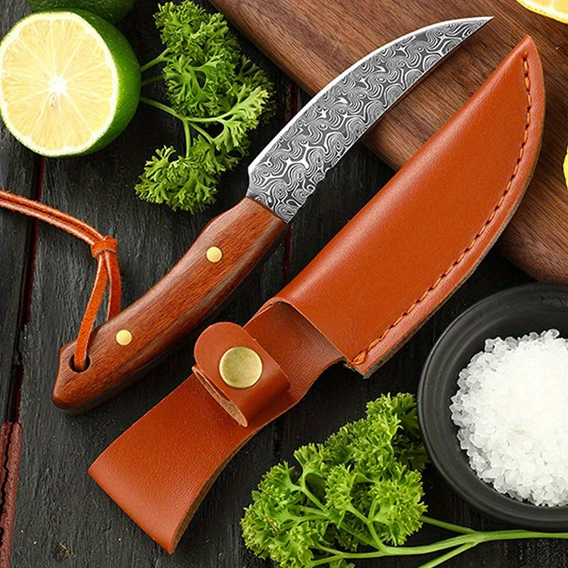 1pc, Boning Knife, Bone Cutting Knife, Meat Trimming Knife, Camp Chef Knife, Butcher Knife For Meat Cutting, Fruit Knife, Cleaver Knife, Kitchen Stuff, Kitchen Gadgets