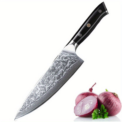 1/3pcs, Knives Set, Kitchen Knife Set, 67-Layer Damascus Steel Knfie, Ultra Sharp Chef Knife, Meat Santoku Knife, Utility Knife, Versatile Cutting Tools For Home, Restaurant Use, Ergonomic Handle, Kitchen Stuff