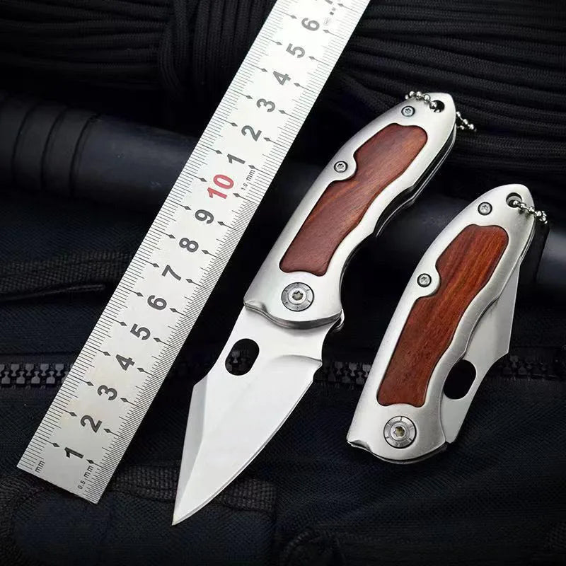 1pc，Outdoor Folding Knife Fine Mini Fruit Portable Stainless Steel Carry Defense Knife