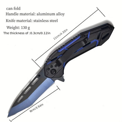 1pc Stainless steel outdoor folding knife，Portable EDC Camping Pocket Fruit Knife，Multi -purpose cutting knife for hiking