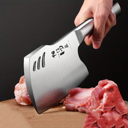 1pc Stainless Steel Bone Cleaver, Bone Cutting Knife, Pork Bone Cleaver, Butcher's Specialized Cutting Knife For Restaurant Use