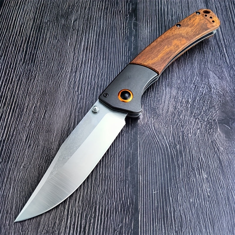 outdoor mini folding knife survival wilderness hunting EDC multifunctional G10 solidified wood handle