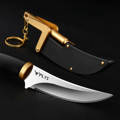 Black Gold Small Machete, Fruit Knife Folding Portable Mini Pocket Knife, Sharp High Hardness Outdoor Knife