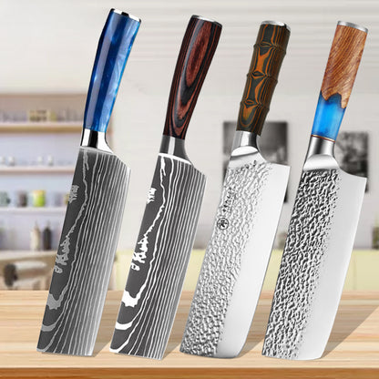 "Damascus"Kitchen Chef Knife Meat Cleaver Slicing Fish Vegetable Cutting Stainless Steel Japanese Boning Knives Forged Deboning BBQ Tool