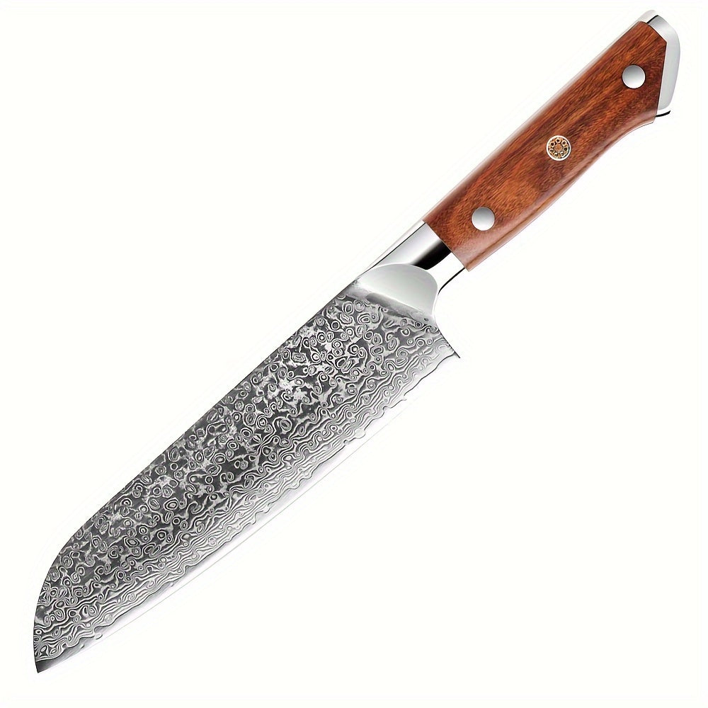 "Damascus" Steel Kitchen Knife, Knife Bwith Acidwood Handle, Kitchen Knife, Damascus Multipurpose Knife, Chef's Knife, Boning Knife, Santoku Knife, Bread Knife, Kitchen Accessories, Kitchen Supplies