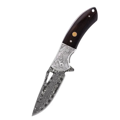 "Damascus"z folding blacksmith Legendary Assassin outdoor folding knife camping mountaineering fishing portable collector fruit k