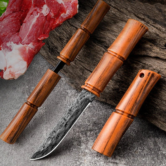 BBQ Utility Knife Slicing Fish Fruit Steak Knife Plastic Handle Kitchen Knives Hand Forge Boning Butcher Knife Chef Cleaver Tool