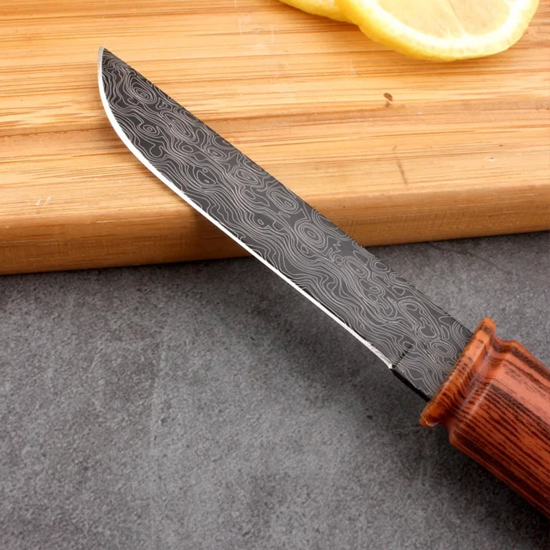 BBQ Utility Knife Slicing Fish Fruit Steak Knife Plastic Handle Kitchen Knives Hand Forge Boning Butcher Knife Chef Cleaver Tool