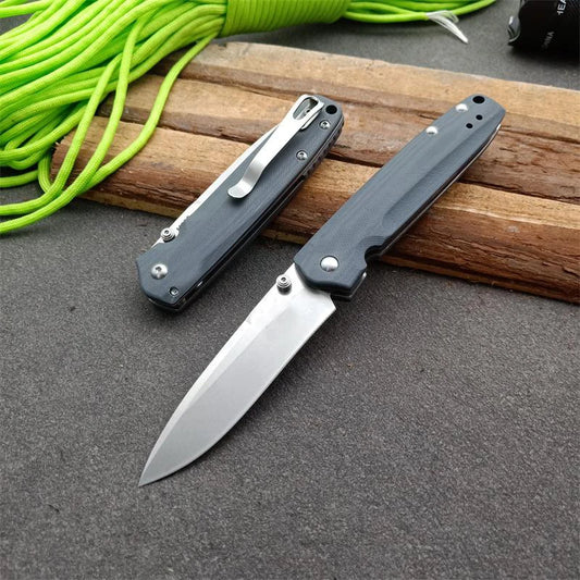 BM 485 Axis Folding Knife Mark M390 Stainless Steel Blade Brass Washer G10 Handle EDC Outdoor Tactical Survival Pocket Knives