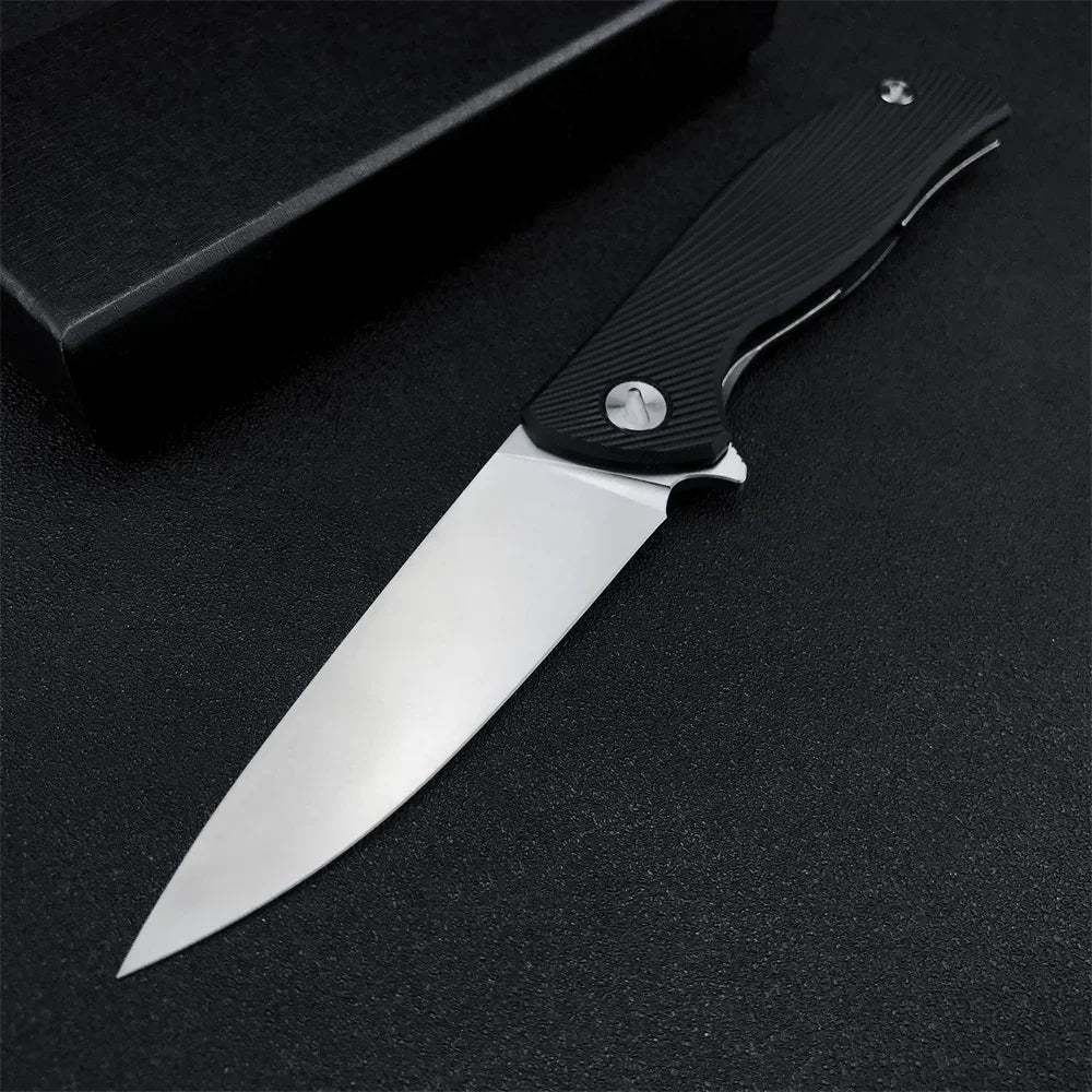 Ball Bearing Tactical Pocket Folding Knife D2 Blade Stainless Steel + G10 Handle Outdoor Survival Knife Hunting Camping EDC Tool