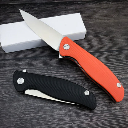 Ball Bearing Tactical Pocket Folding Knife D2 Blade Stainless Steel + G10 Handle Outdoor Survival Knife Hunting Camping EDC Tool