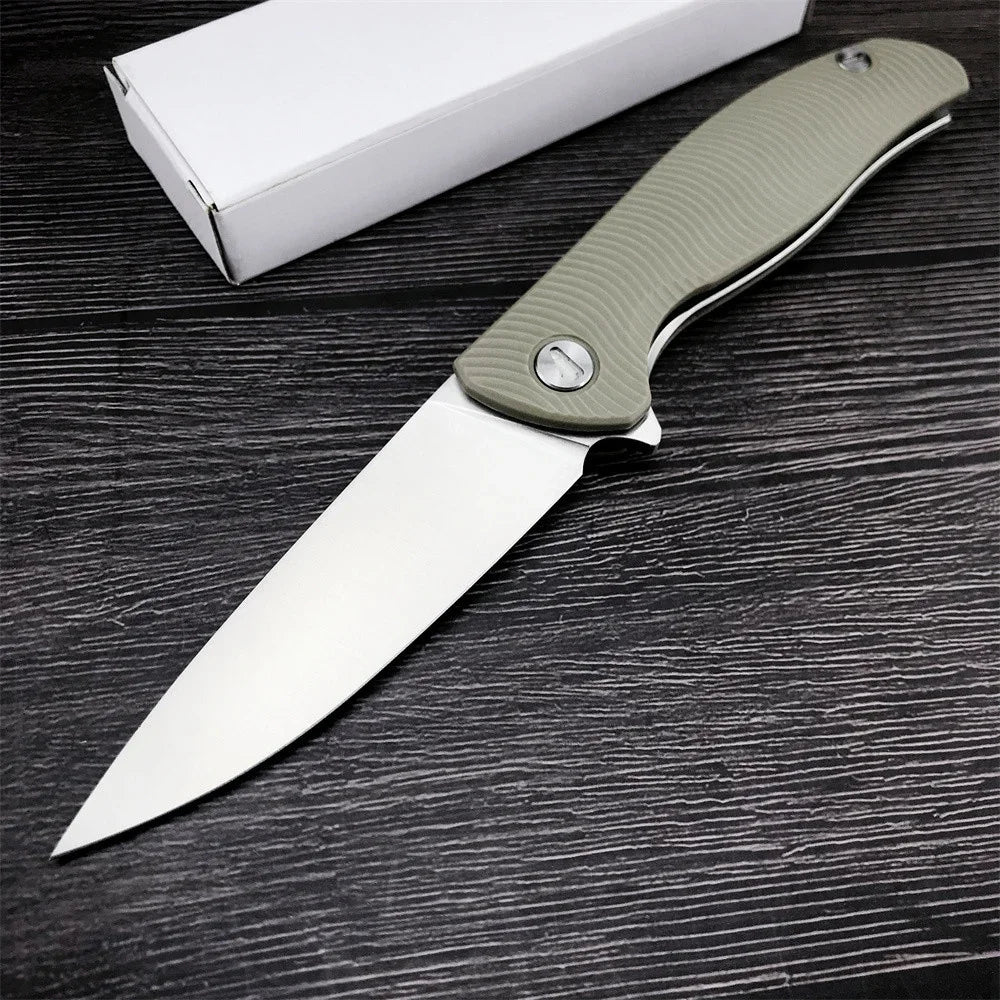 Ball Bearing Tactical Pocket Folding Knife D2 Blade Stainless Steel + G10 Handle Outdoor Survival Knife Hunting Camping EDC Tool