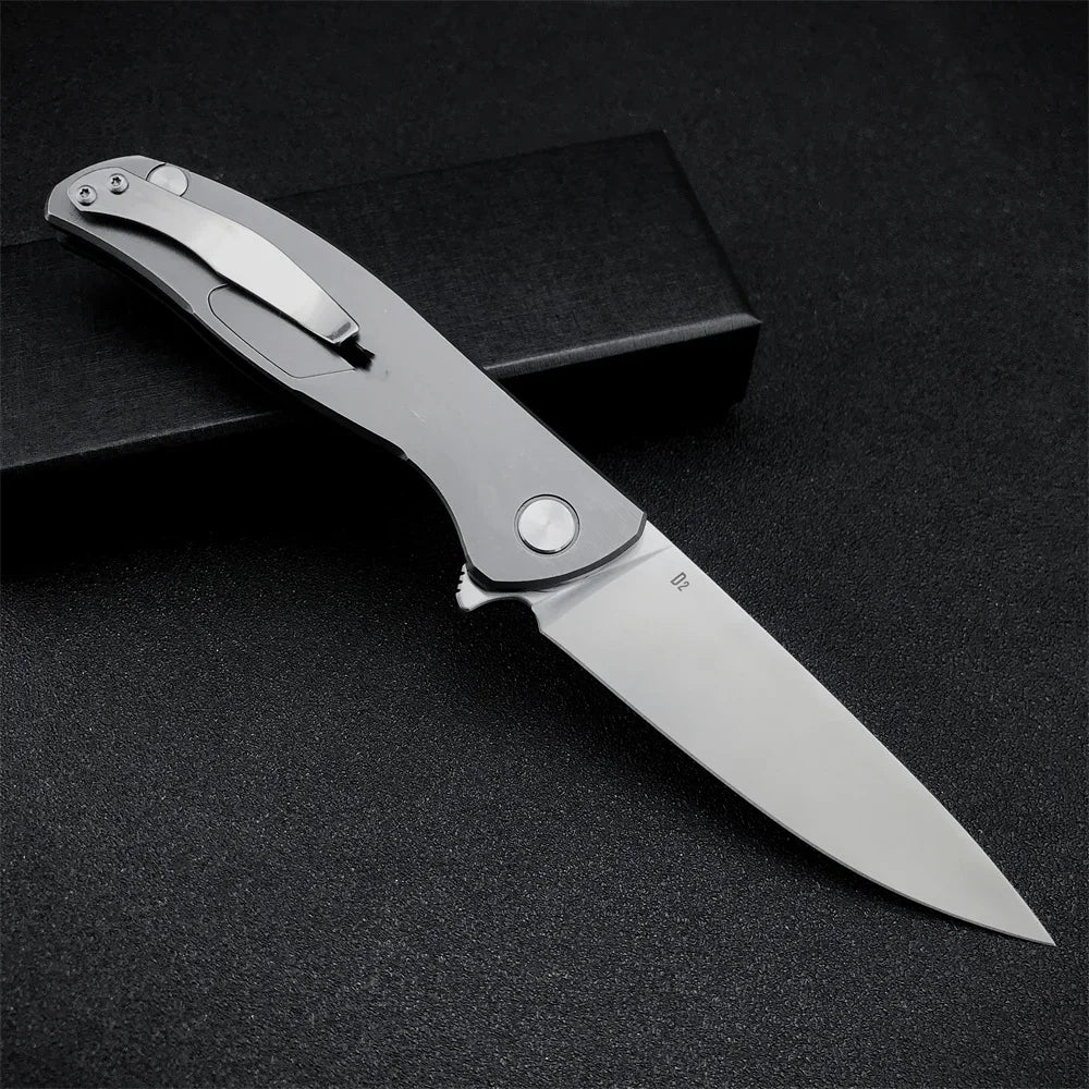 Ball Bearing Tactical Pocket Folding Knife D2 Blade Stainless Steel + G10 Handle Outdoor Survival Knife Hunting Camping EDC Tool