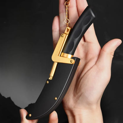 Black Gold Small Machete, Fruit Knife Folding Portable Mini Pocket Knife, Sharp High Hardness Outdoor Knife