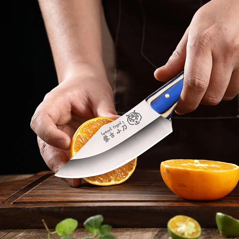 Butcher's Boning Knife Stainless Steel Mongolia Meat Cleaver Barbecue Knife Kitchen Knives Sharp Vegetable Fruit Knife BBQ