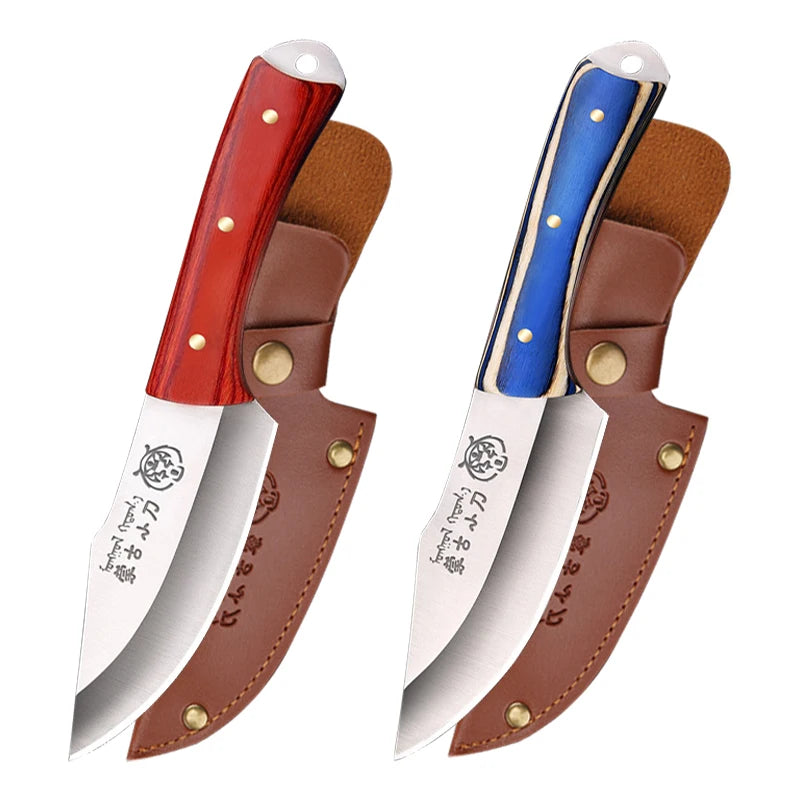 Butcher's Boning Knife Stainless Steel Mongolia Meat Cleaver Barbecue Knife Kitchen Knives Sharp Vegetable Fruit Knife BBQ