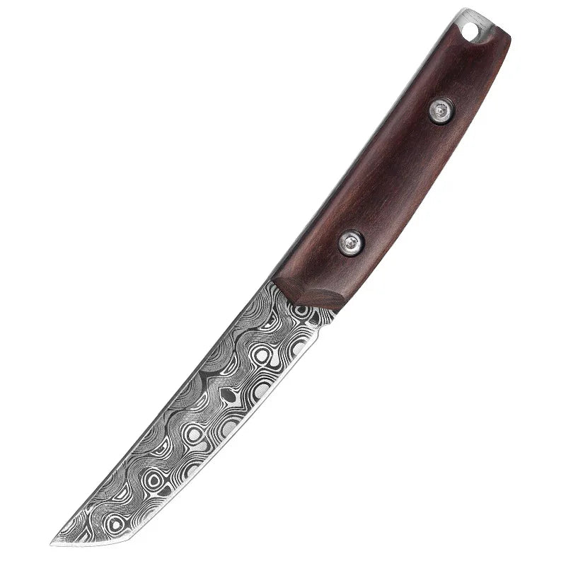 Damascus steel-knife multi-purpose with a knife sheath fruit knife outside Mongolia hand meat-knife eat sheep roast-knife