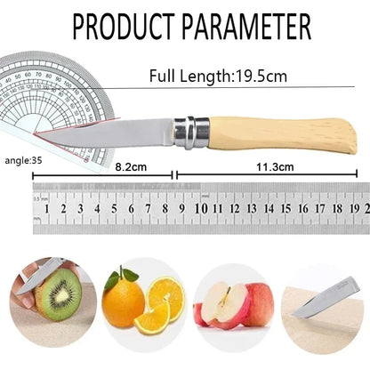 Folding Fruit Knife Stainless Steel Portable Pocket Knife Sharp Peeler Knife for Fruits Kitchen Knives Household Cooking Tools