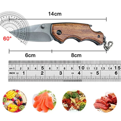 Folding Pocket Knife Professional Kitchen Knives Stainless Steel Sharp Mini Fruit Knife Samll Boning Butcher Forged Meat Cleaver