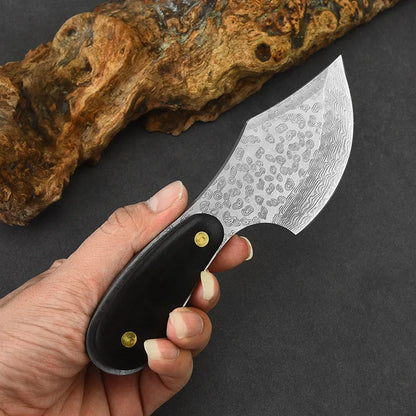 Fruit Knife Mongolian Hand Held Small Knife For Lamb Eating Outdoor Portable Dining Knife Kitchen Small Knife With Leather Cover