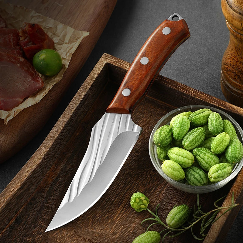 Fruit Knife Mongolian Hand Held Small Knife For Lamb Eating Outdoor Portable Dining Knife Kitchen Small Knife With Leather Cover