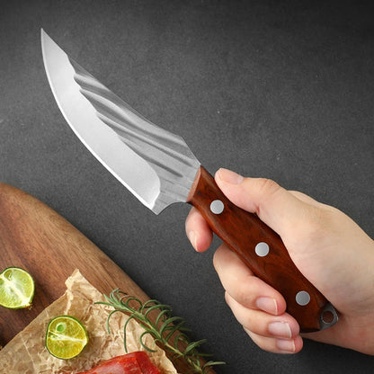 Fruit Knife Mongolian Hand Held Small Knife For Lamb Eating Outdoor Portable Dining Knife Kitchen Small Knife With Leather Cover