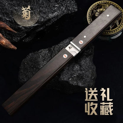 Full Tang Japaness Style D2 Steel Tanto Blade Wood Handle Tactical Hunting Knife Bushcraft Self Defense SurvivalCamping Edc Tool