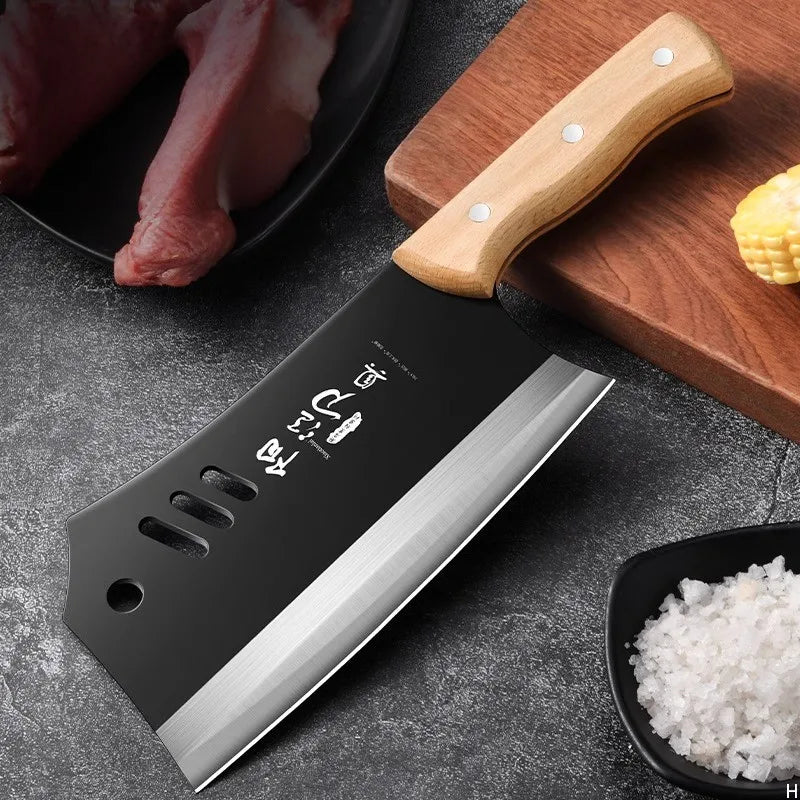 High carbon steel manual forging knife, household slicing and meat cutting knife, chef specific axe bone chopping knife, DS9195