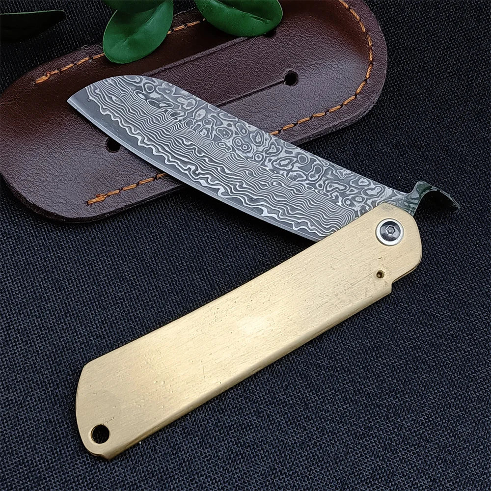 Higonokami Damascus steel Portable Outdoor Knife Camping Survival High Hardness Multifunctional Folding Knife