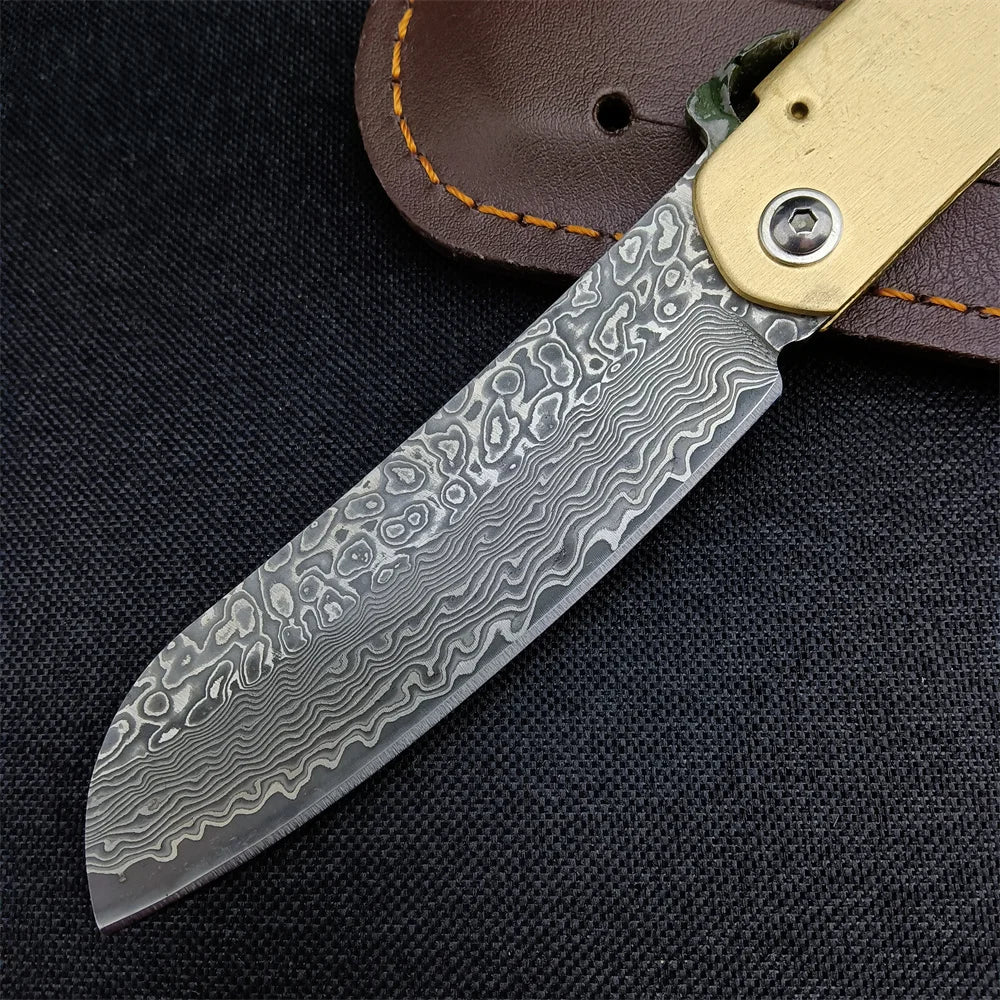 Higonokami Damascus steel Portable Outdoor Knife Camping Survival High Hardness Multifunctional Folding Knife