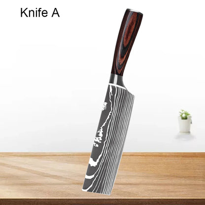 "Damascus"Kitchen Chef Knife Meat Cleaver Slicing Fish Vegetable Cutting Stainless Steel Japanese Boning Knives Forged Deboning BBQ Tool