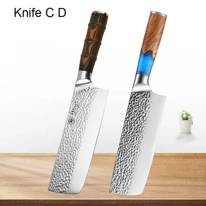 "Damascus"Kitchen Chef Knife Meat Cleaver Slicing Fish Vegetable Cutting Stainless Steel Japanese Boning Knives Forged Deboning BBQ Tool