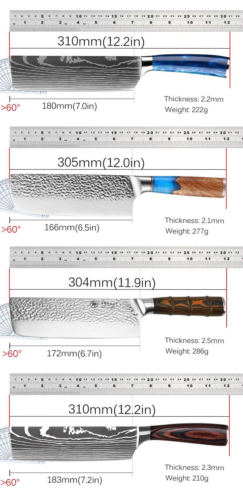 "Damascus"Kitchen Chef Knife Meat Cleaver Slicing Fish Vegetable Cutting Stainless Steel Japanese Boning Knives Forged Deboning BBQ Tool