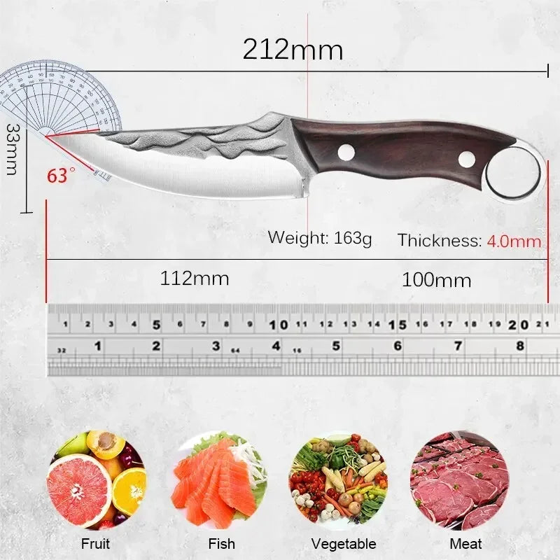 Kitchen Knife Hand held meat knife Boning Knife fruit knife household sharp high hardness bone removal knife Stainless Steel