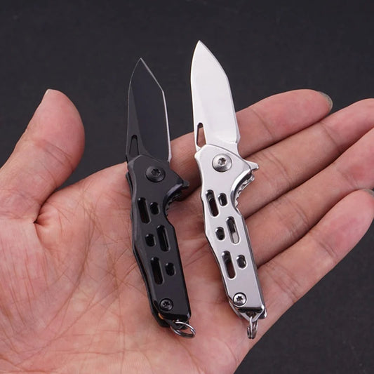 Mini Outdoor Folding Knife  Multifunctional Zipper Knife Utility knife Outdoor Survival EDC Gadget Keychain Pendant Pocket Knife