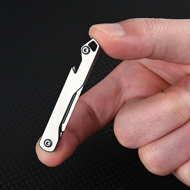 Mini Stainless Steel Folding Scalpel Medical Folding Knife EDC Outdoor Unpacking Pocket Knife with 10pcs Replaceable Blades