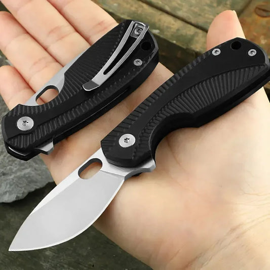 Mini folding knife, outdoor EDC pocket knife, camping carrying fruit knife, suitable for travel, survival knife, cutting knife