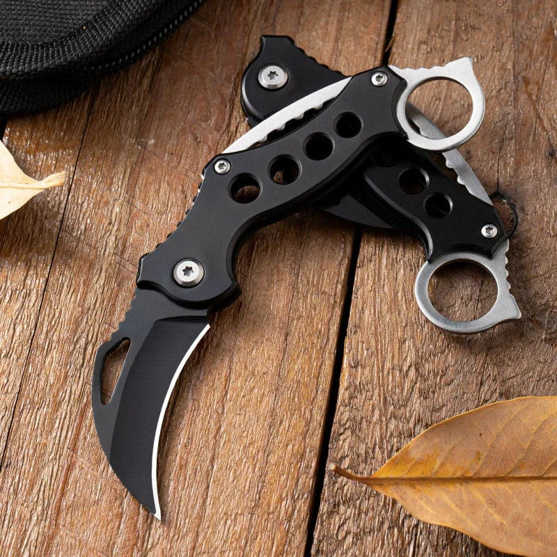 Outdoor Folding Knife Field Tactical Emergency Survival Knife Portable Self-defense Camping Claw Knife EDC Hunting Knives Tools