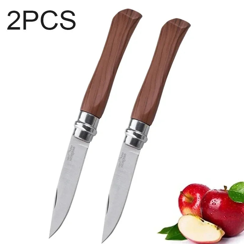 Pocket Knife Stainless Steel Folding Fruit Knife Portable Sharp Peeler Knife for Fruits Kitchen Knives Cooking Tools Household