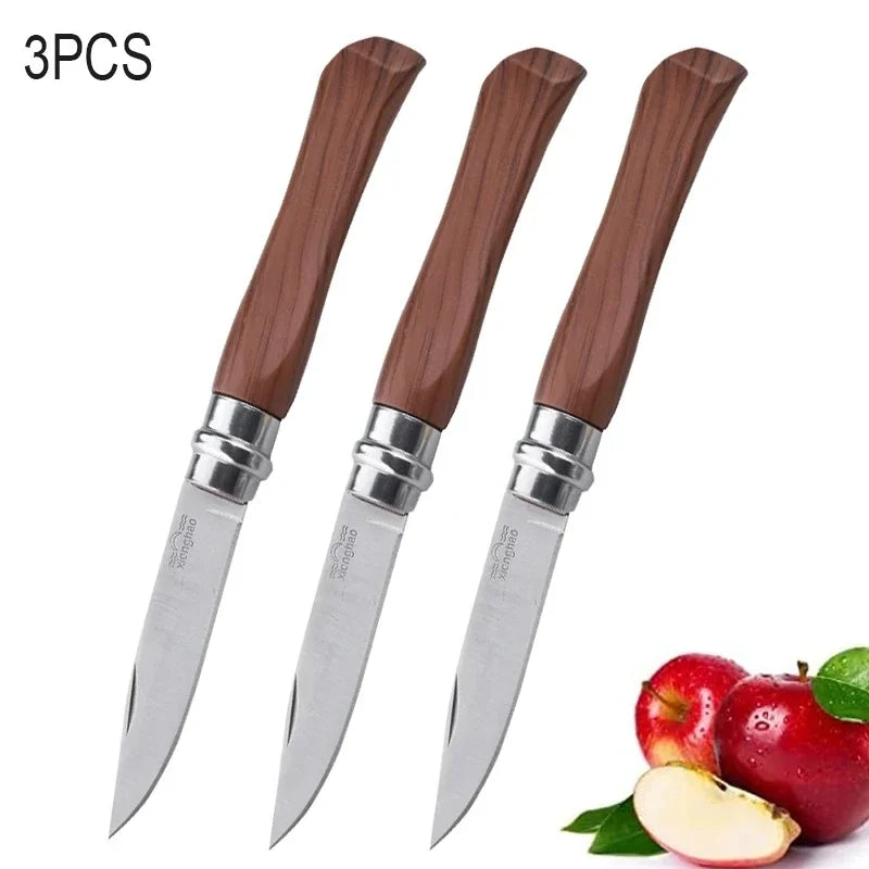 Pocket Knife Stainless Steel Folding Fruit Knife Portable Sharp Peeler Knife for Fruits Kitchen Knives Cooking Tools Household