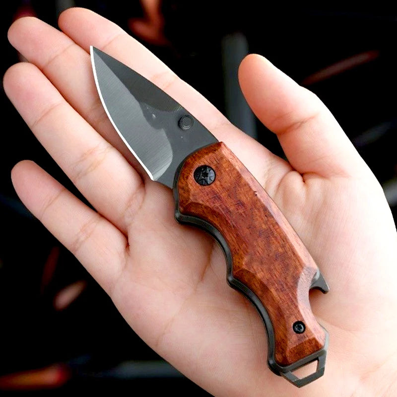 Portable Folding Knife Sharp Unlocking Safety Military Knife Self Defense Camping Outdoor Survival Multi Functional Mini Knife