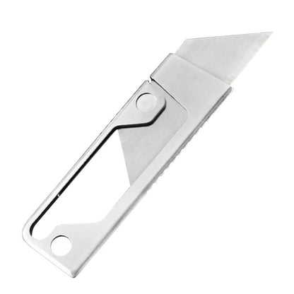 Stainless Steel 3Cr13 Sliding Blade Utility Knife EDC Keychain Mini Box Cutter Replaceable Blade Small Folding Pocket Knife