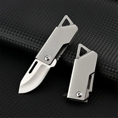 Stainless Steel Mini Pocket Folding Knife Sharp Unpack Delivery Knife Key Chain Pendant Hand Tool Portable Outdoor Knife