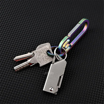 Stainless Steel Mini Pocket Folding Knife Sharp Unpack Delivery Knife Key Chain Pendant Hand Tool Portable Outdoor Knife