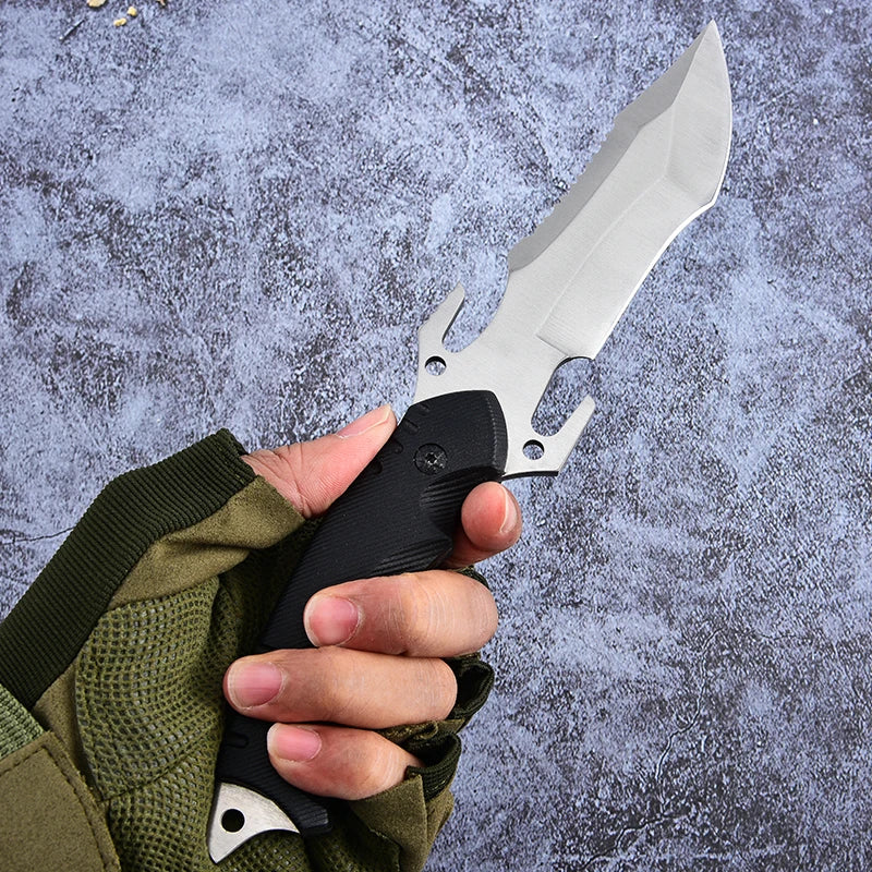 Straight knife outdoor tool portable pocket knife survival knife military knife outdoor hunting tactics high hardness survival k