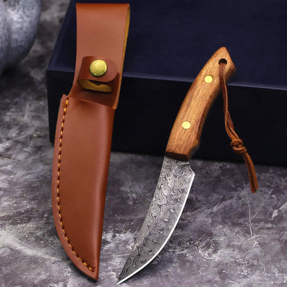 420 steel Outdoor full Tang straight knife + sheath, jungle camping knife, hunting knife, EDC knife